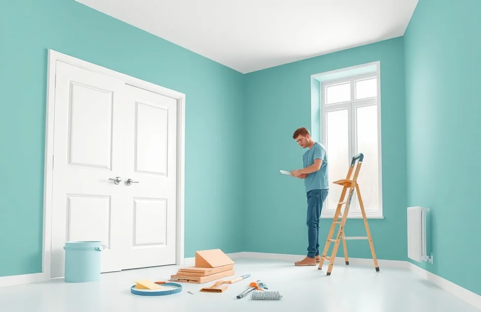 Intérieur rénové après travaux de peinture à Montpellier