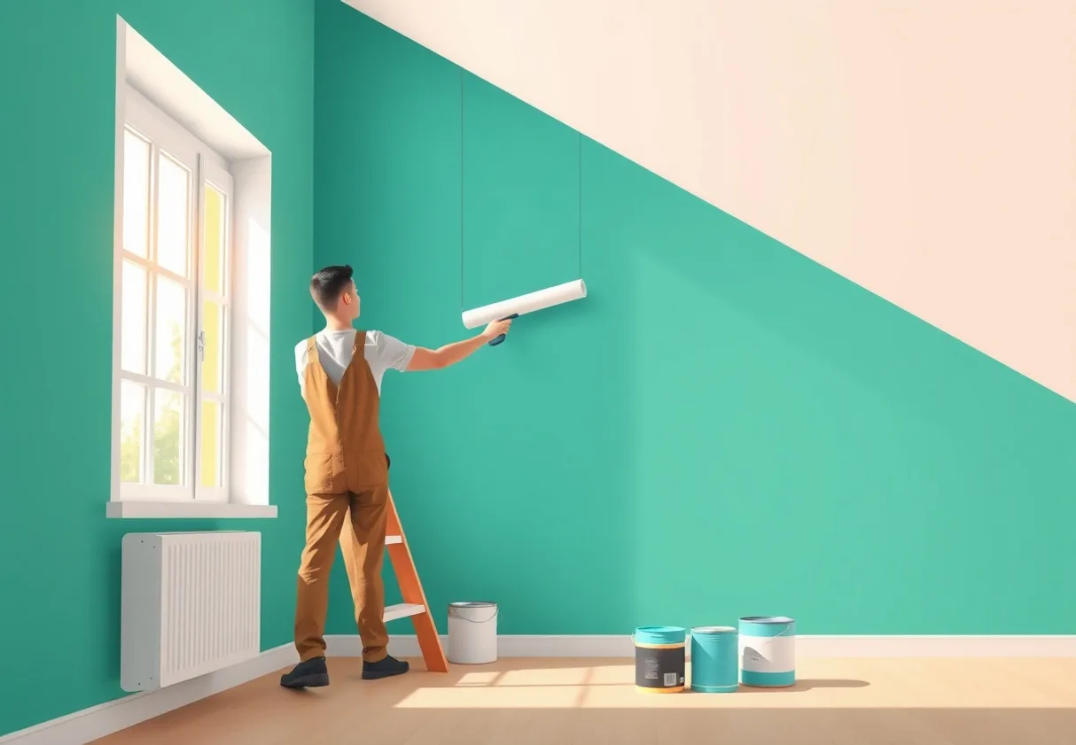 Peintre Montpellier 34000 en intervention sur un chantier